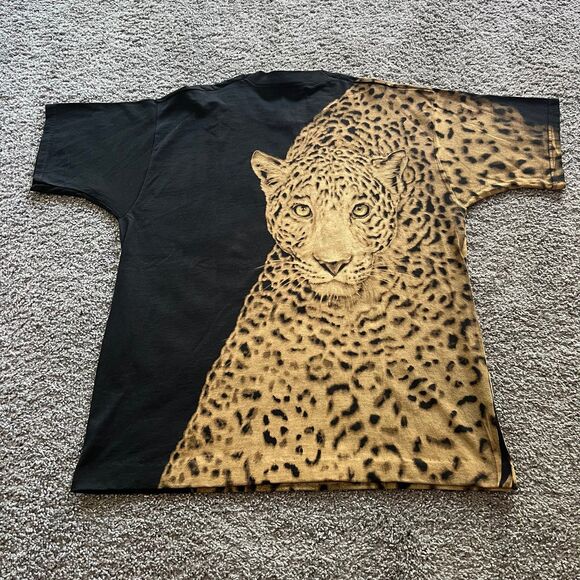 Vintage Extinction Is Forever Las Vegas Leopard AOP Double Sided T Shirt Size XL - Picture 2 of 8